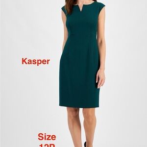 Kasper Women's Dark Green knee level Dress